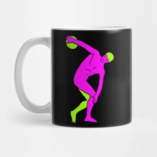 Discobolus Disc Thrower Sculpture 80s Minimal Artwork - Minimal Mug